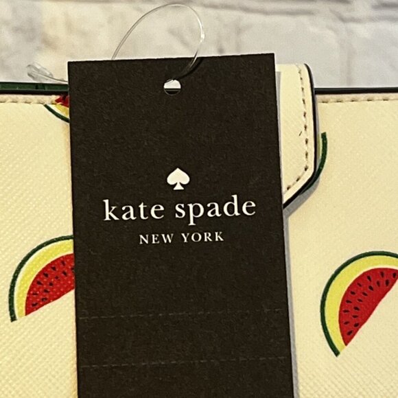 Kate Spade Staci Watermelon Party Medium Compact Bifold Wallet KB555. - Picture 3 of 5